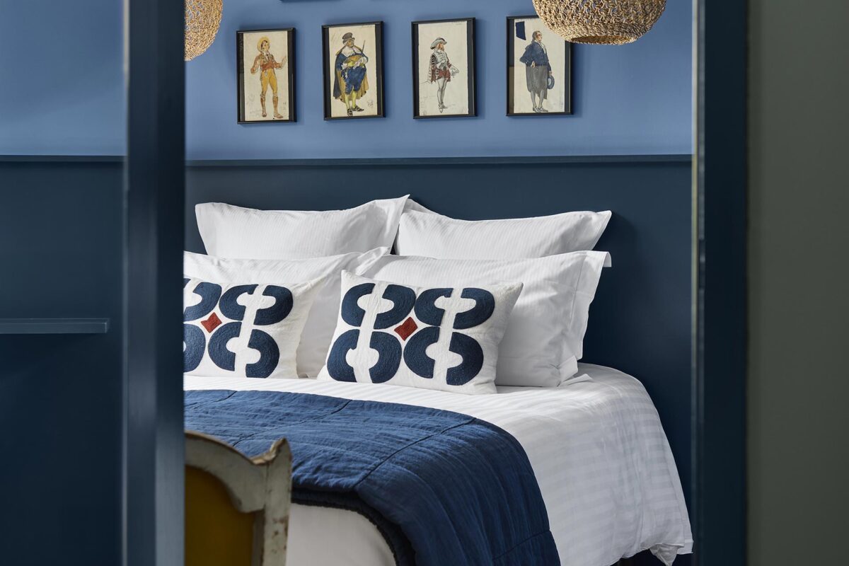 la chambre saint goustan de la maison d'hôtes au croisic la baule - lit double queen size 