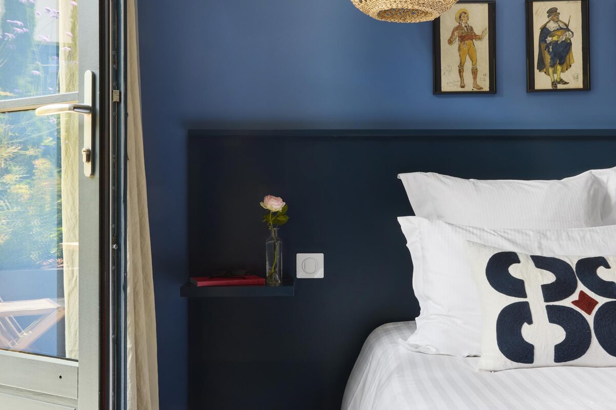chambre saint goustan rez de chaussée à la maison d'hôtes au croisic la baule lit queen size