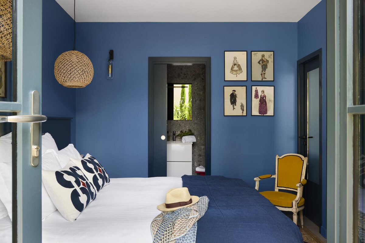 la chambre saint goustan de la maison d'hôtes au croisic la baule et son lit queen size 